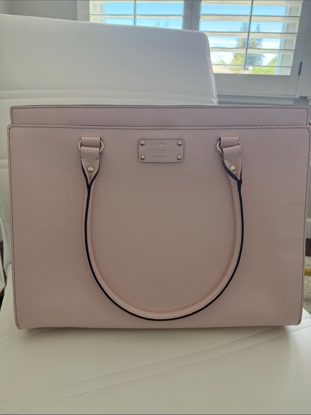 kate spade Blush Pink Leather Structured Satchel